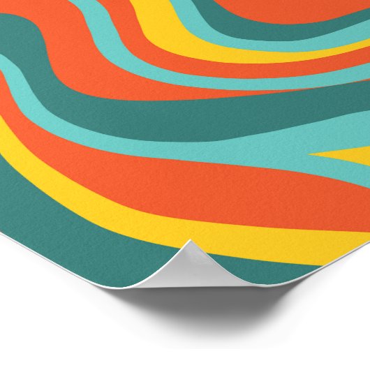 Hintergrund für Retro 70er-Wirbel Poster (Ecke)