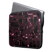 Hintergrund für rosa Mikrochip-Schaltung, 3d, ab Laptopschutzhülle (Vorderseite Links)