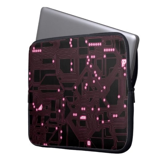 Hintergrund für rosa Mikrochip-Schaltung, 3d, ab Laptopschutzhülle (Vorderseite Links)