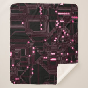 Hintergrund für rosa Mikrochip-Schaltung, 3d, ab Sherpadecke