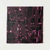 Hintergrund für rosa Mikrochip-Schaltung, 3d, ab Wandteppich (Vorderseite (Horizontal))