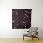Hintergrund für rosa Mikrochip-Schaltung, 3d, ab Wandteppich (Beispiel)