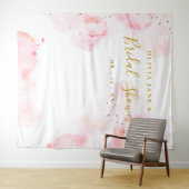 Hintergrund für rosa und goldene Kalligrafie-Scrip Wandteppich (Beispiel (Horizontal))