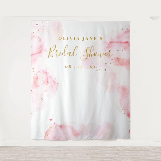 Hintergrund für rosa und goldene Kalligrafie-Scrip Wandteppich (Vorderseite)