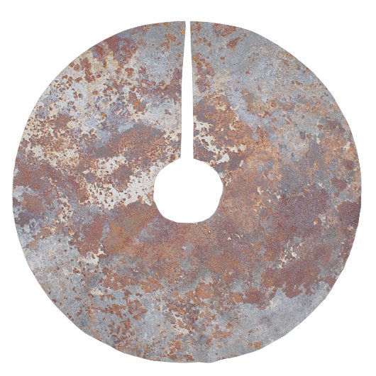 Hintergrund für ruhende Metalltextur Polyester Weihnachtsbaumdecke (Vorderseite)