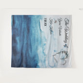 Hintergrund für rustikale Hochzeiten im Ozean Wandteppich (Vorderseite (Horizontal))