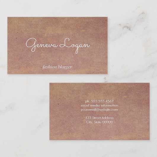 Hintergrund für rustikale Papiertexte Visitenkarte (Vorne/Hinten)