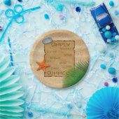 Hintergrund für Sand - Papierplatte Pappteller (Party)