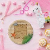 Hintergrund für Sand - Papierplatte Pappteller (Party)