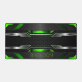 Hintergrund für Schwarz-Grün-Silver-Gaming Schreibtischunterlage (Vorderseite)