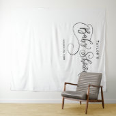 Hintergrund für Schwarz-Weiß-Babydusche Wandteppich (Beispiel (Horizontal))