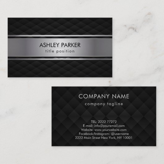Hintergrund für schwarze Diamanten Visitenkarte (Vorne/Hinten)