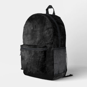 Hintergrund für schwarzes Leder Bedruckter Rucksack