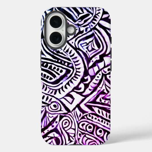 Hintergrund für Schwarzweiß-Wirbel Case-Mate iPhone Hülle (Rückseite)