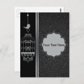 Hintergrund für Silver Birdcage und Leder Postkarte (Vorne/Hinten)