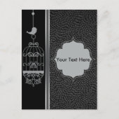 Hintergrund für Silver Birdcage und Leder Postkarte (Vorderseite)