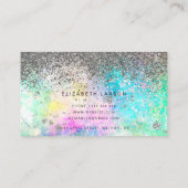 Hintergrund für Silver Glitzer Opal Visitenkarte (Rückseite)