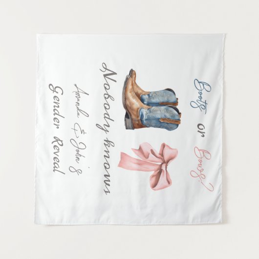 Hintergrund für Stiefel oder Bows Blau und Rosa Ge Wandteppich (Vorderseite (Horizontal))