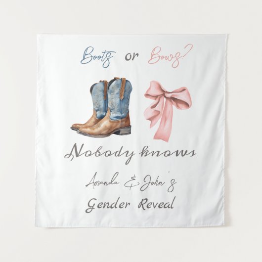 Hintergrund für Stiefel oder Bows Blau und Rosa Ge Wandteppich (Vorderseite)