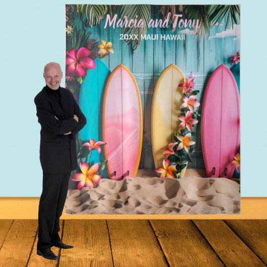 Hintergrund für Strand und Surfbretter mit Wandtep Wandteppich