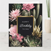 Hintergrund für Sukkulatur und Blume Karte (Vorderseite)