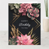 Hintergrund für Sukkulatur und Blume Karte (Vorderseite)