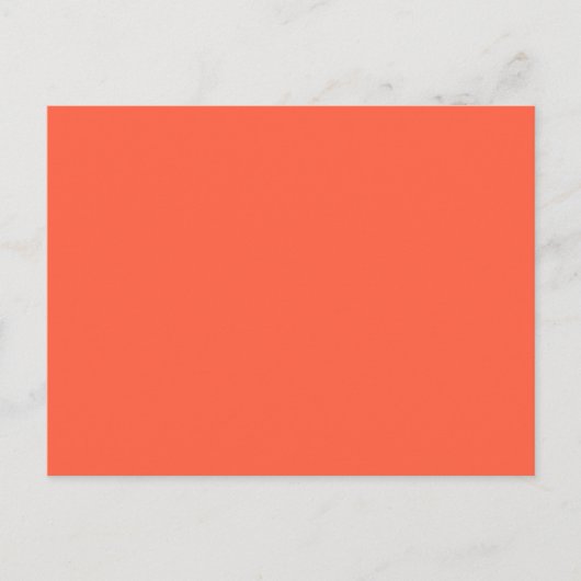 Hintergrund für Tomatensalmon Orange Solid Trend Postkarte (Vorderseite)