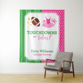 Hintergrund für Touchdowns oder Tutus Gender Revea Wandteppich (Beispiel)