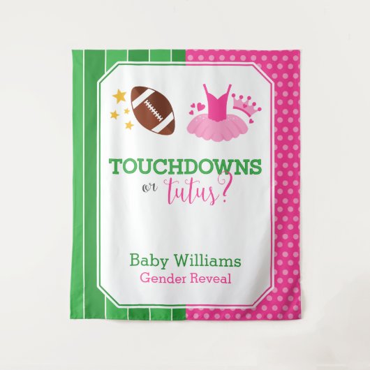 Hintergrund für Touchdowns oder Tutus Gender Revea Wandteppich (Vorderseite)