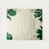 Hintergrund für tropische Foliage Hochzeitfotograf Wandteppich (Vorderseite (Horizontal))