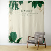 Hintergrund für tropische Foliage Hochzeitfotograf Wandteppich (Beispiel)