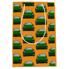 Hintergrund für umweltfreundliches Elektrofahrzeug Mittlere Geschenktüte