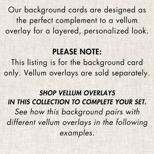 Hintergrund für Vellum Blue Foliage Hochzeit Einladung