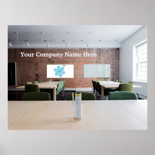 Hintergrund für Videoanrufe im Büro Poster (Vorne)