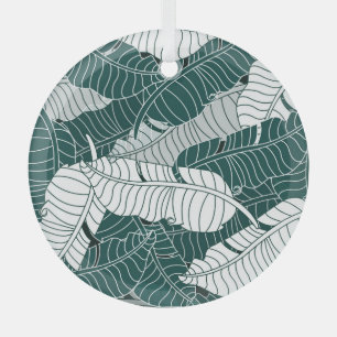 Hintergrund für Vintage Blätter Muster Ornament Aus Glas