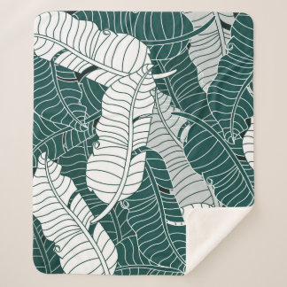 Hintergrund für Vintage Blätter Muster Sherpadecke