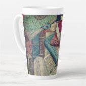 Hintergrund für Vintage-Bücher Milchtasse (Linke Ecke)