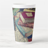 Hintergrund für Vintage-Bücher Milchtasse (Vorderseite)