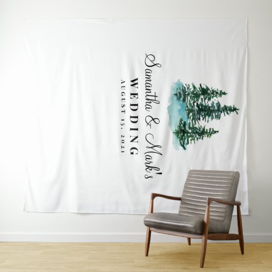 Hintergrund für Waldhochzeiten, Foto Booth Prop Wandteppich (Beispiel (Horizontal))