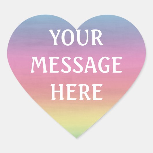 Hintergrund für Wasserfarben - Anpassen Sie Ihre e Herz-Aufkleber (Vorderseite)
