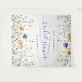 Hintergrund für Wildblume Brautparty Wandteppich (Vorderseite (Horizontal))