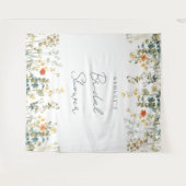 Hintergrund für Wildblume Brautparty Wandteppich (Vorderseite (Horizontal))