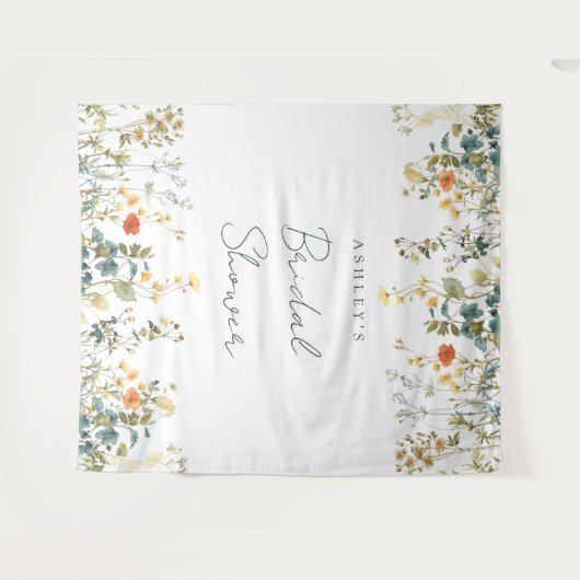 Hintergrund für Wildblume Brautparty Wandteppich (Vorderseite (Horizontal))