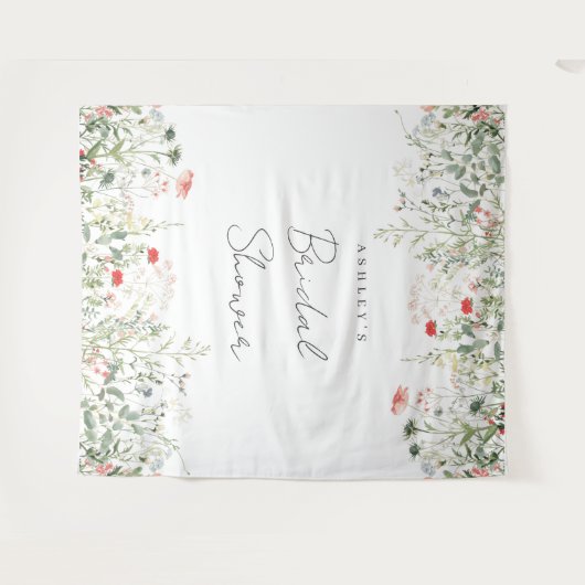 Hintergrund für Wildblume-Brautparty Wandteppich (Vorderseite (Horizontal))