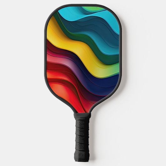 Hintergrund für Wind-Regenbogen Pickleball Schläger (Rückseite)