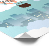 Hintergrund für Zitate mit Heißluftballon-Element Poster (Ecke)