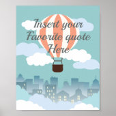 Hintergrund für Zitate mit Heißluftballon-Element Poster (Vorne)