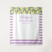 Hintergrund für Zitronen und Lavendel Brautparty F Wandteppich (Vorderseite)