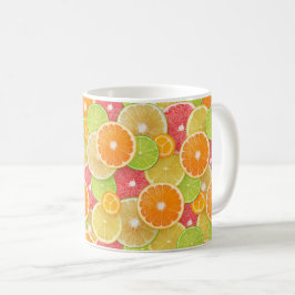 Hintergrund für Zitrusfrüchte Kaffeetasse