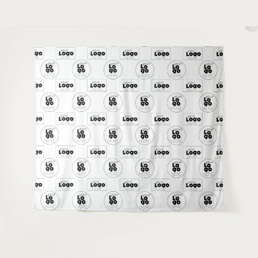 Hintergrund für zwei Logoschritte und Wiederholen  Wandteppich (Vorderseite (Horizontal))